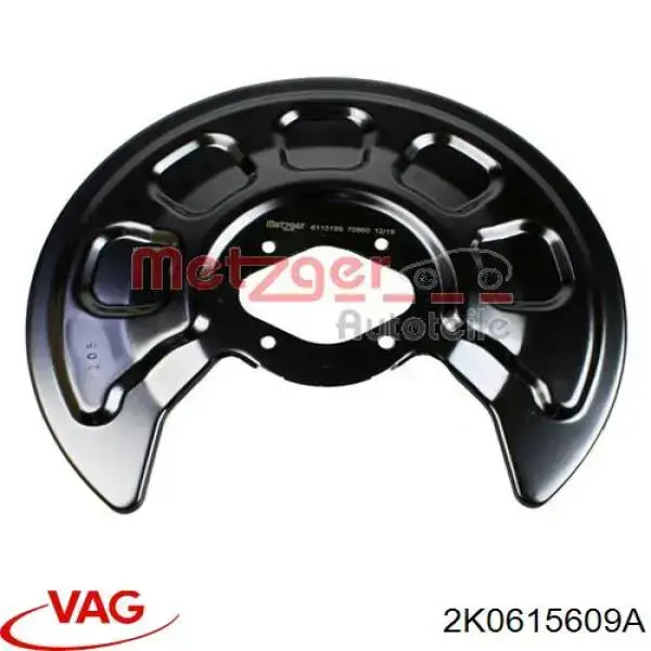 2K0615609A VAG proteção do freio de disco traseiro