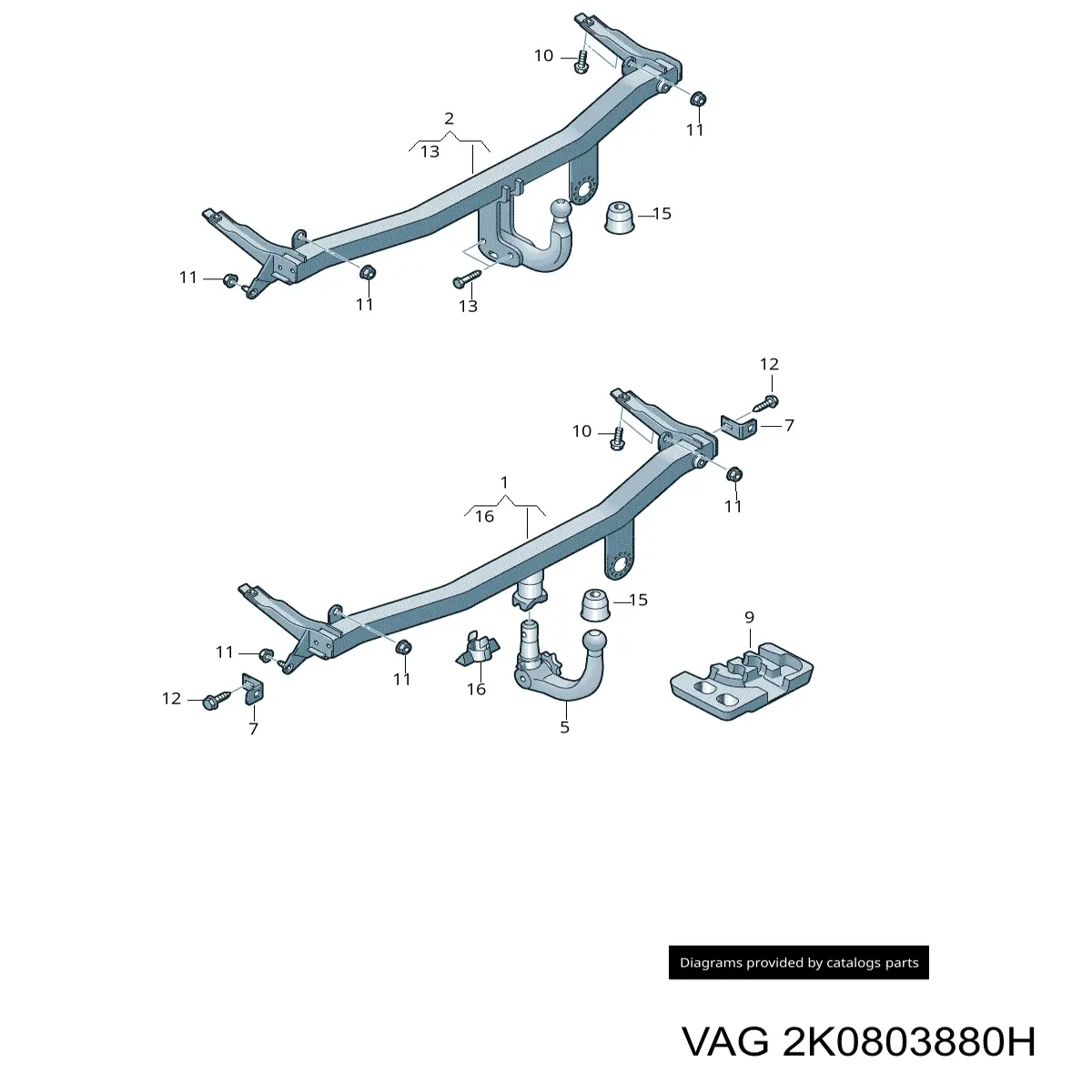  VAG 2K0803880H цена, от 126.55 USD