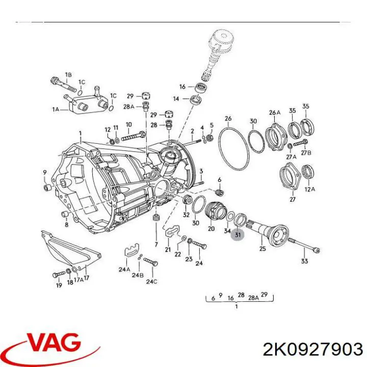 Провод датчика АБС передний левый VAG 2K0927903F цена, от 41.62 USD
