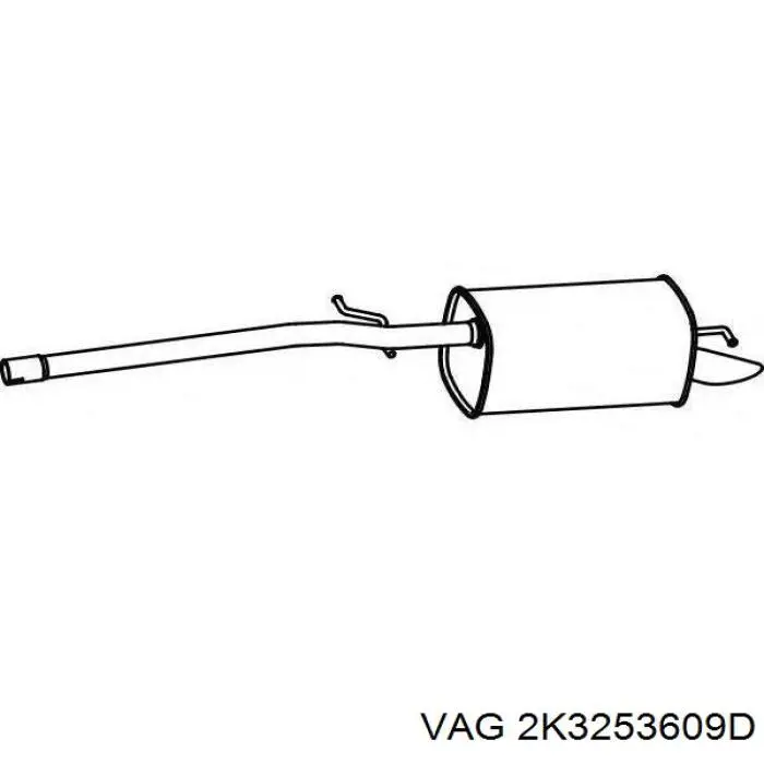 2K3253609D VAG Выхлопная труба
