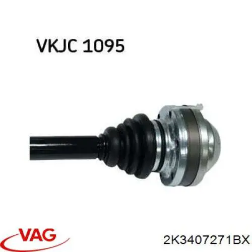 2K3407271BX VAG Полуось передняя левая