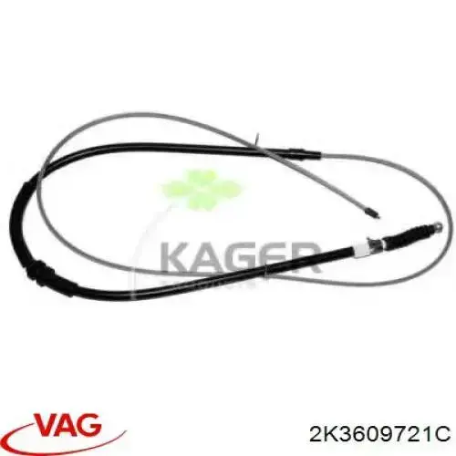 Задний трос ручника VAG 2K3609721C цена, от 337.5 UAH