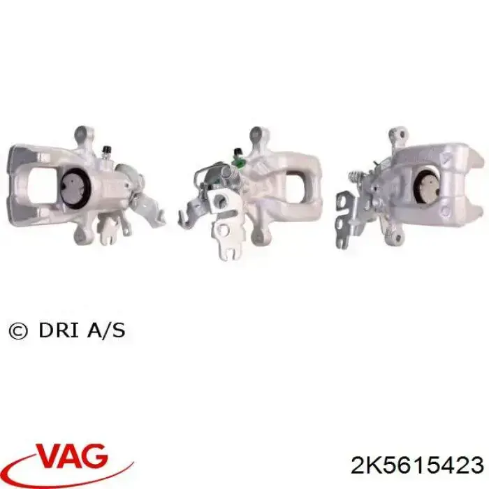 2K5615423 VAG суппорт тормозной задний левый