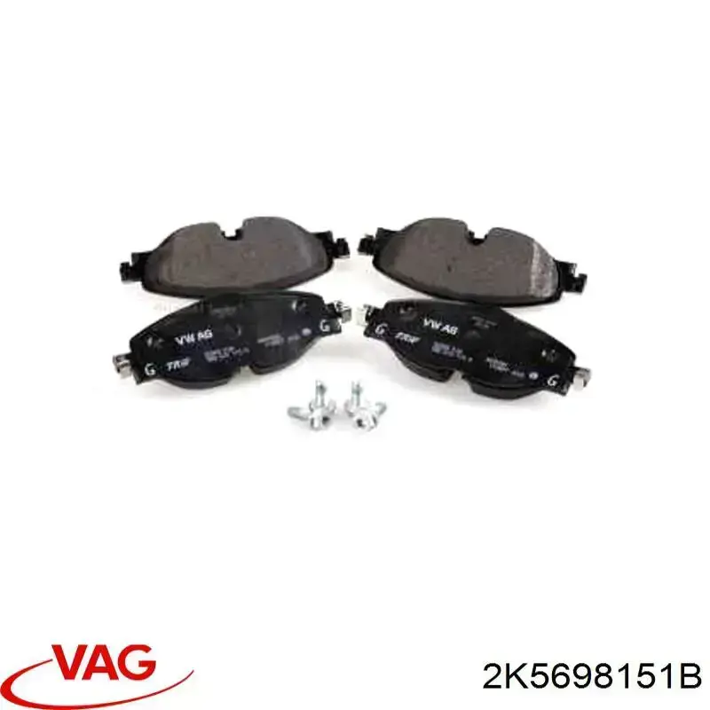 Передние тормозные колодки 2K5698151B VAG