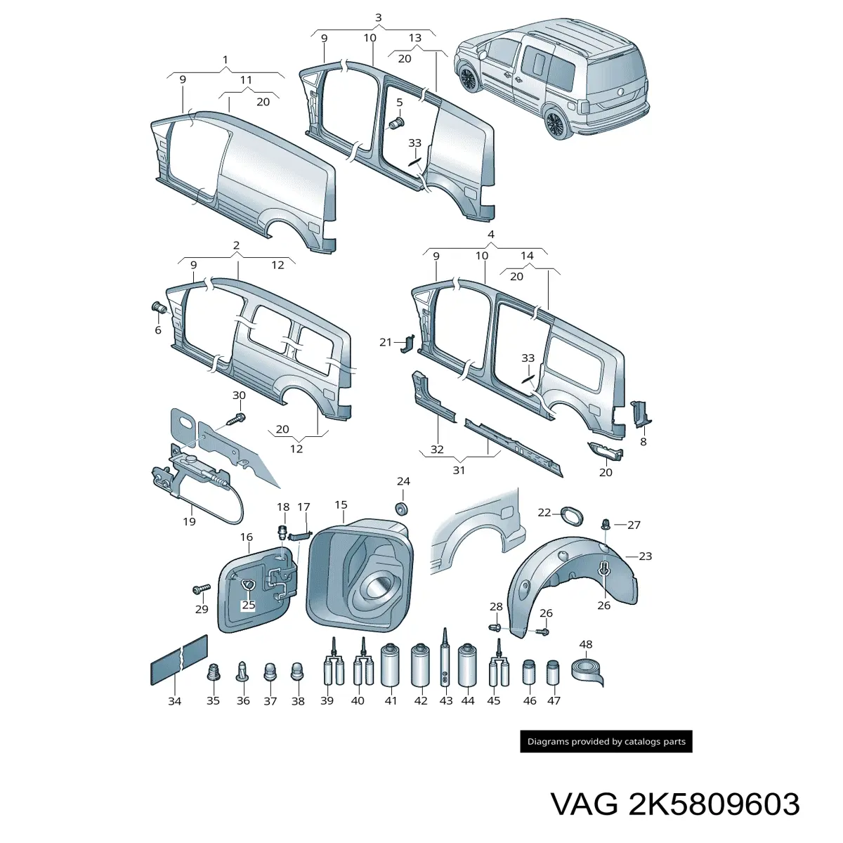  VAG 2K5809603 цена, от 633.47 USD