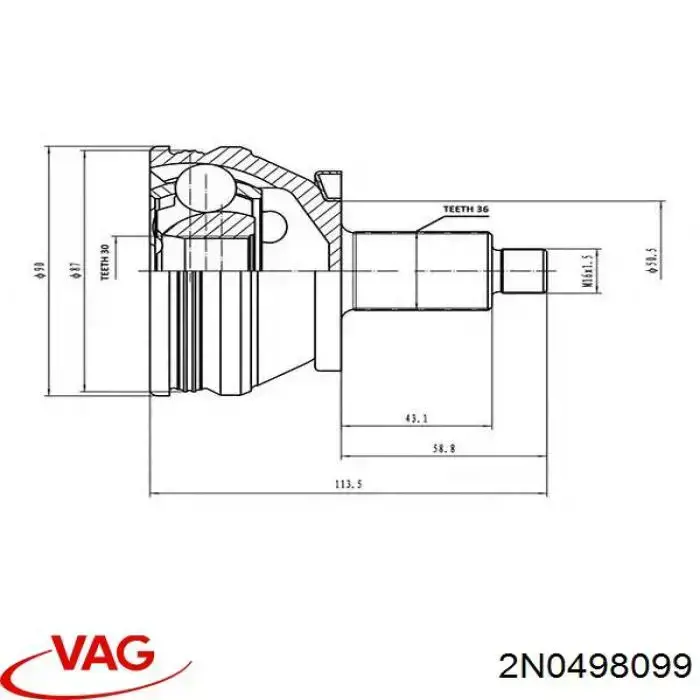 ШРУС наружный передний C120606 Denckermann