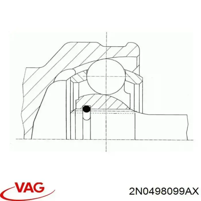 Купить 2N0498099AX VAG Внешняя граната