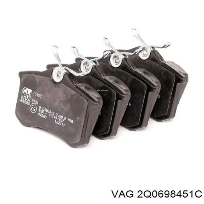 2Q0698451C VAG Колодки тормозные дисковые комплект