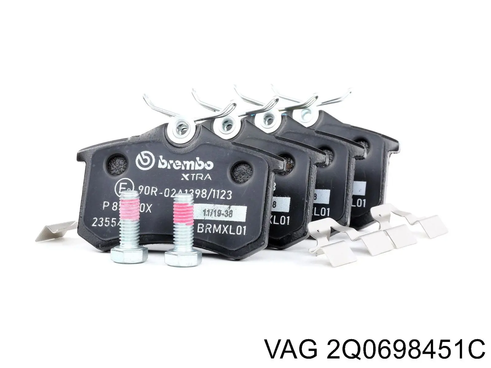 Задние тормозные колодки 2Q0698451C VAG