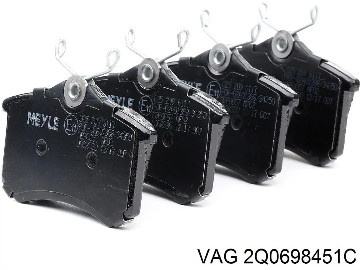 Задние тормозные колодки 2Q0698451C VAG