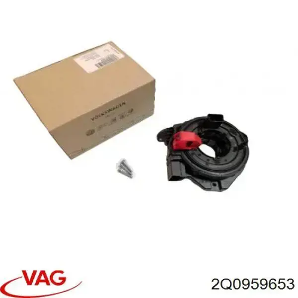 2Q0959653 VAG anel airbag de contato, cabo plano do volante