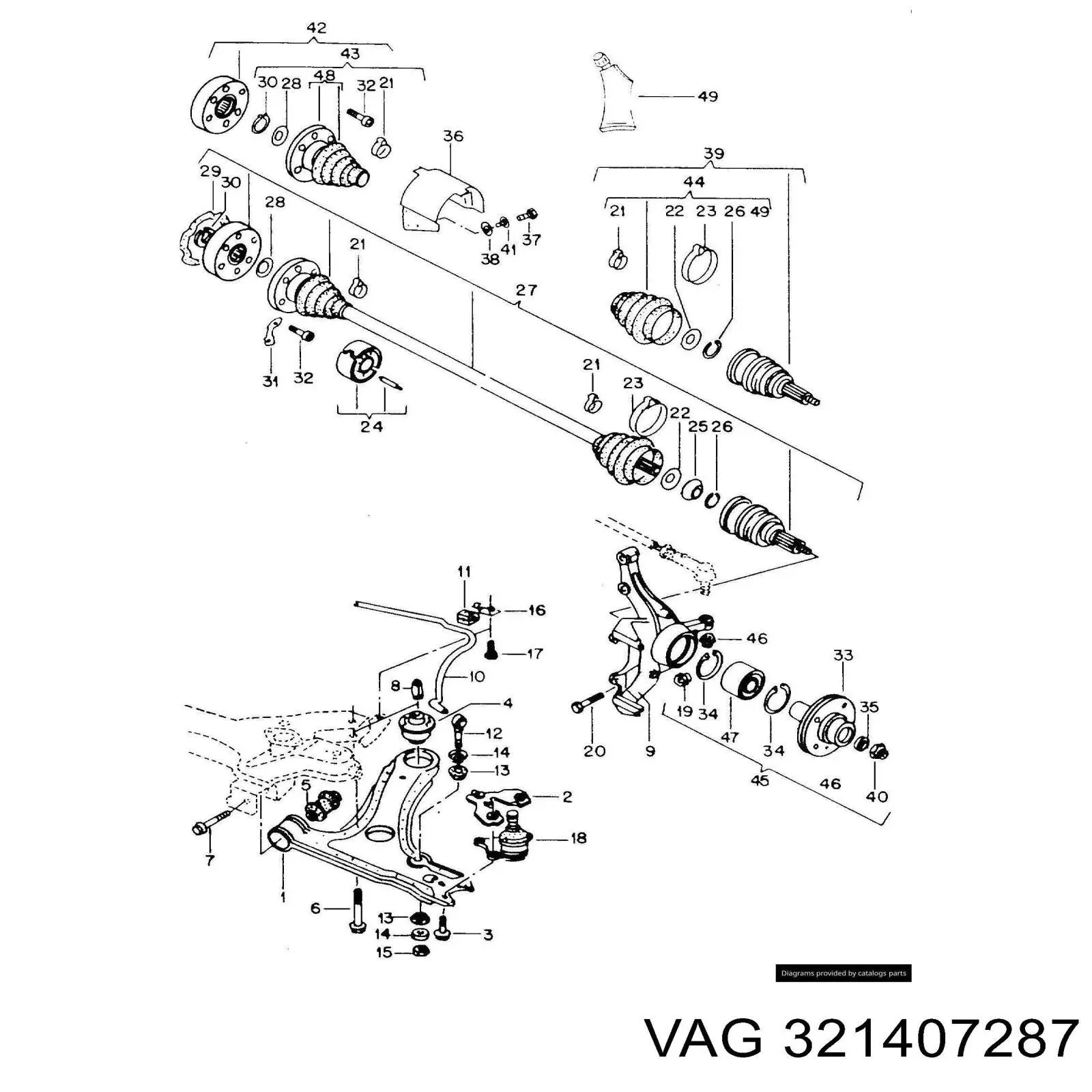  VAG 321407287 цена, от 8.04 USD