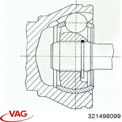  Junta homocinética externa dianteira Audi 80 B1 sedan (82) (1976 - 1978) B1