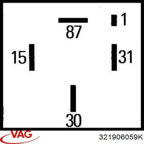 Купить 321906059E VAG Реле бензонасоса