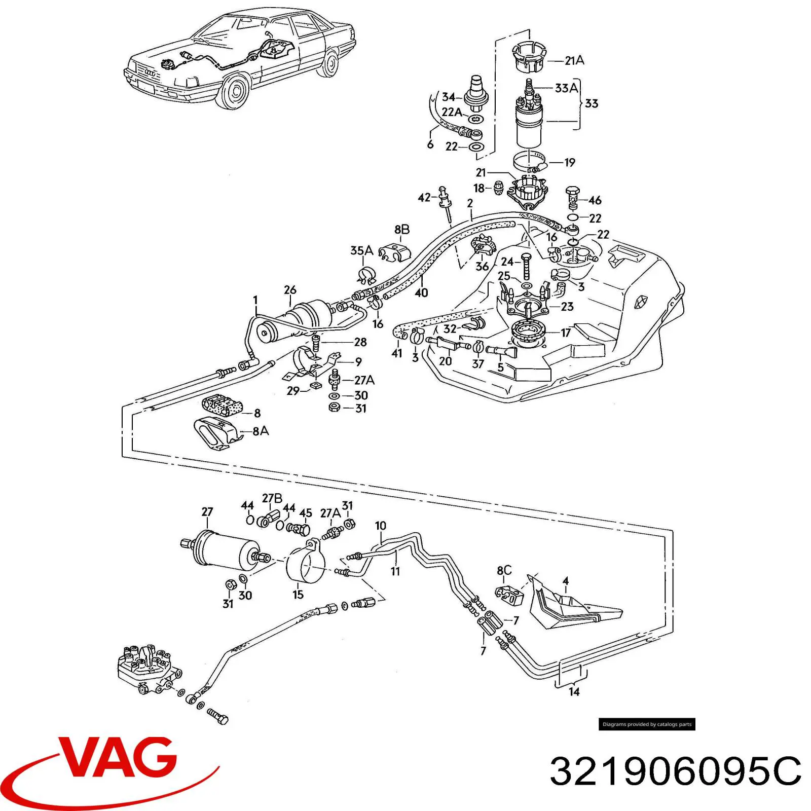 Регулятор давления топлива модуля топливного насоса в баке VAG 321906095C цена, от 305.52 USD