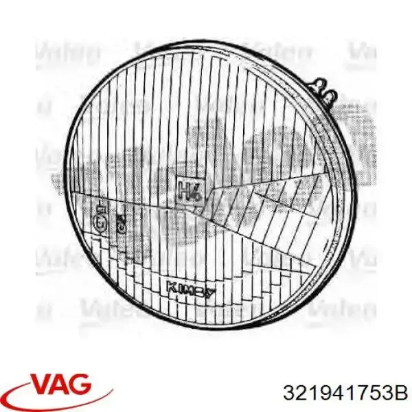 Лампа-фара, левая=правая VAG 171941753A цена, от 15.10 USD