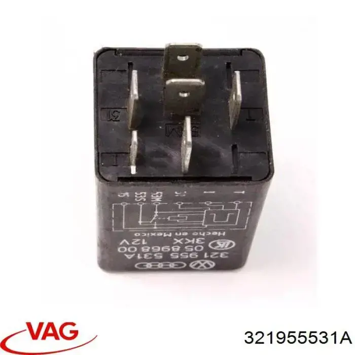 Compre 321955531A VAG Relê de controlo de limpador pára-brisas
