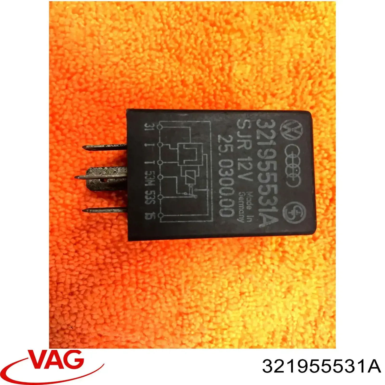 Relê de controlo de limpador pára-brisas VAG 321955531A