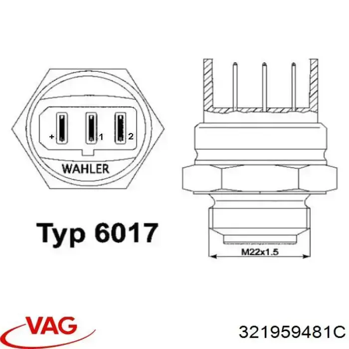 Датчик включения вентилятора 321959481C VAG