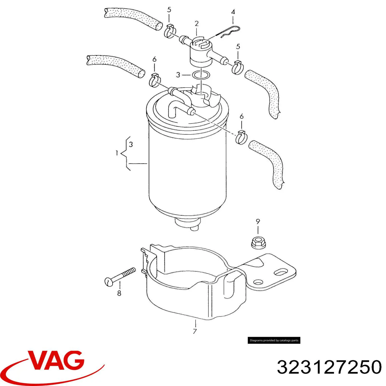 Обратный клапан возврата топлива 323127250 VAG