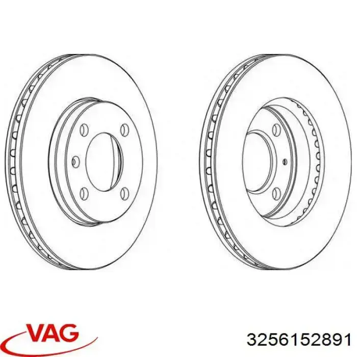 Передние тормозные диски 3256152891 VAG