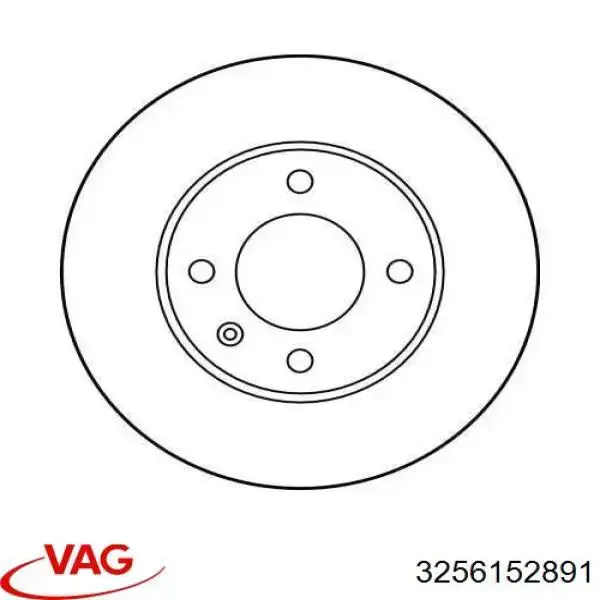 3256152891 VAG Диск тормозной передний