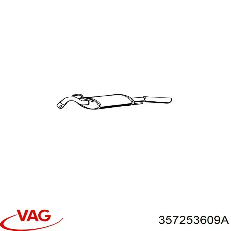 Выхлоп задний VAG 357253609A цена, от 51.65 USD