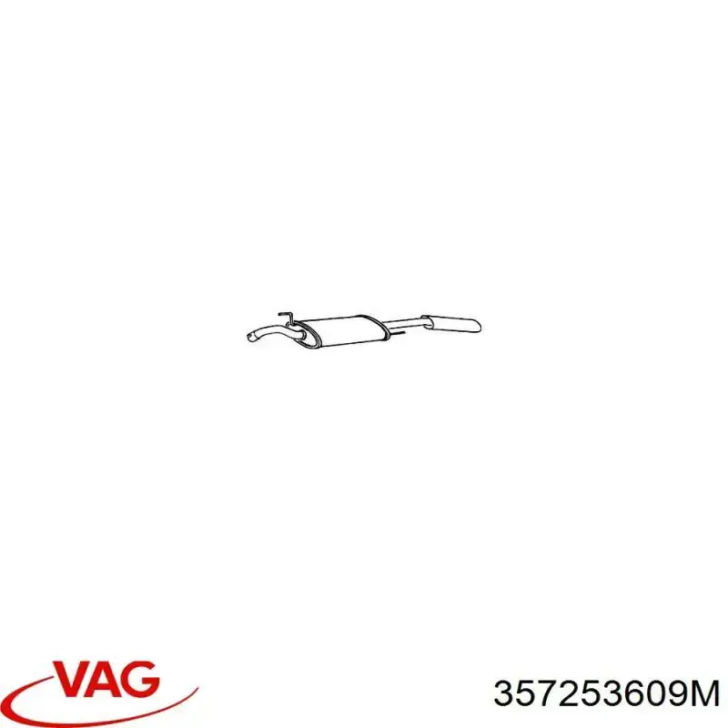 Выхлоп задний VAG 357253609M цена, от 52.61 USD