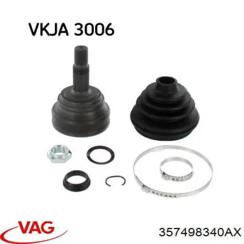 Купить 357498340AX VAG Внешняя граната
