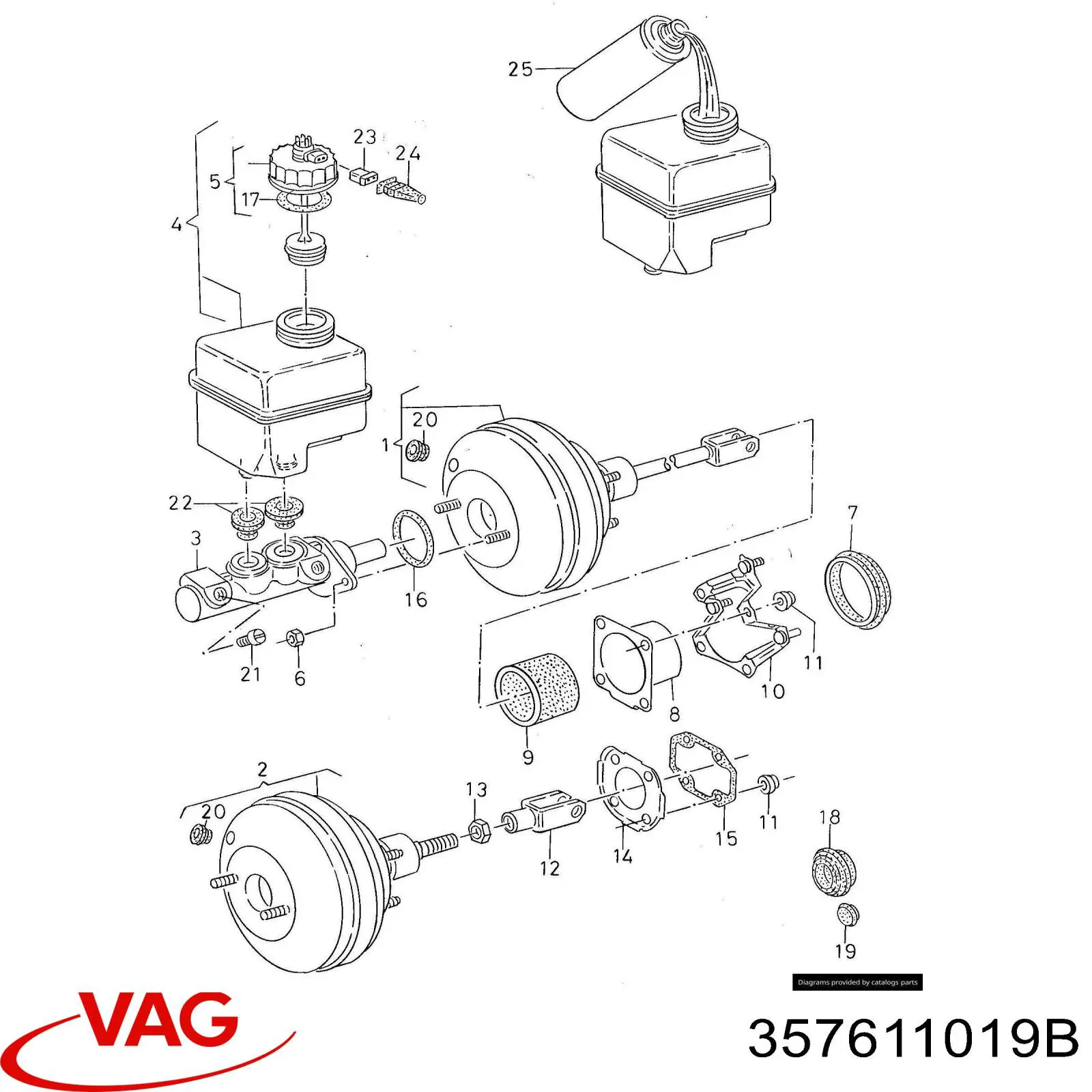 357611019B VAG Цилиндр тормозной, главный