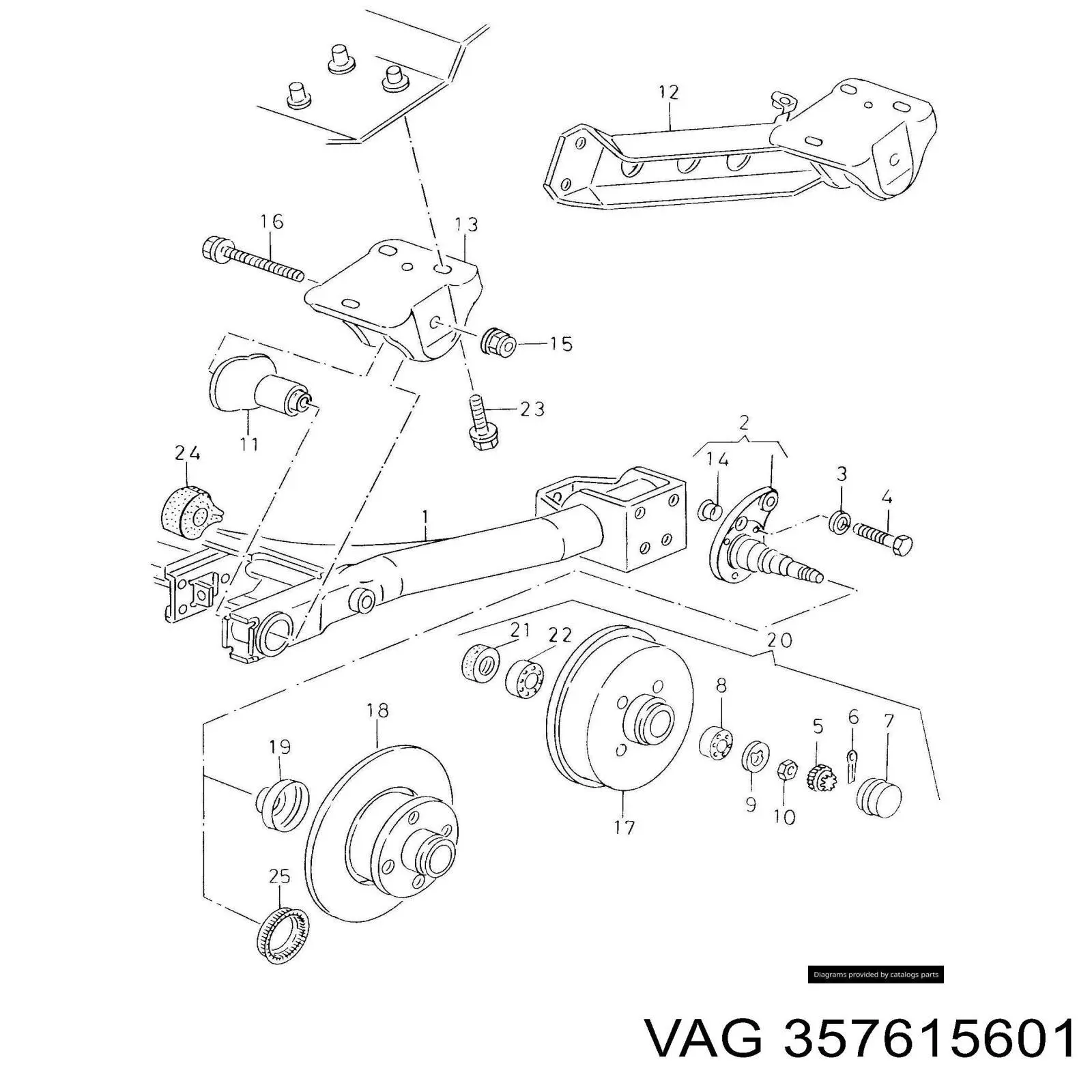 Задний тормозной диск VAG 357615601 цена, от 28.84 USD
