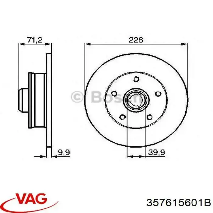 357615601B VAG Дисковый тормоз