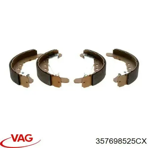 Купить 357698525CX VAG Задние барабанные тормозные колодки