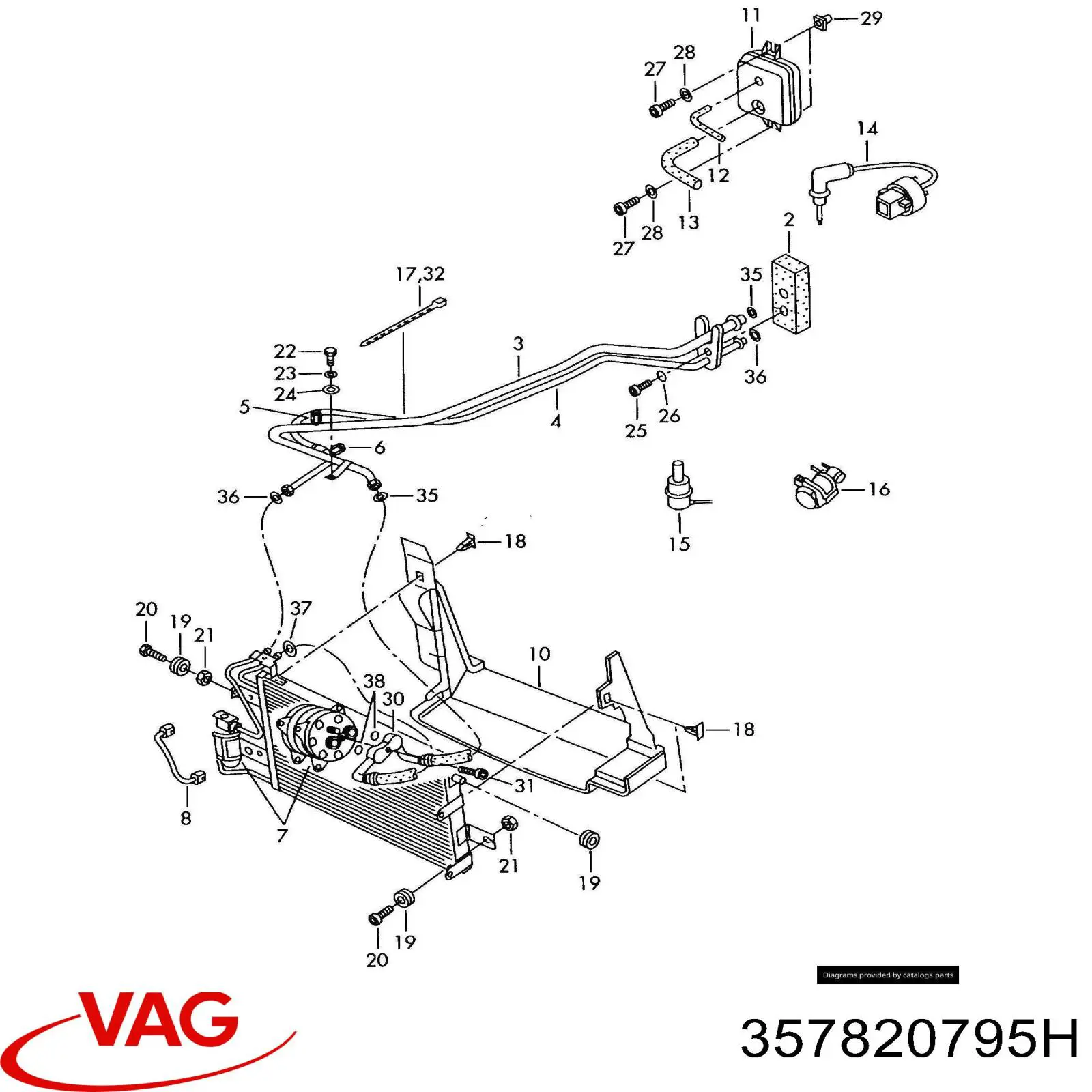 Клапан компрессора кондиционера VAG 357820795H