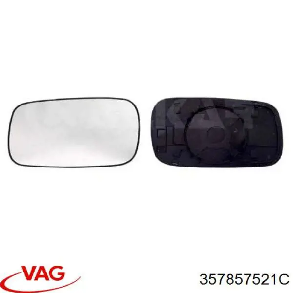 357857521C VAG зеркальный элемент зеркала заднего вида левого
