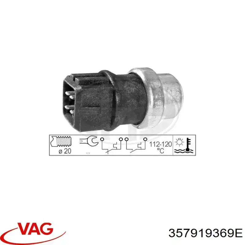 357919369E VAG Датчик радиатора