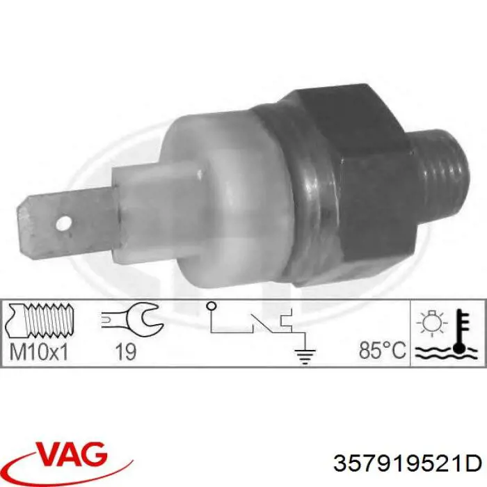 Датчик указателя температуры охлаждающей жидкости VAG 357919521D цена, от 7.91 USD