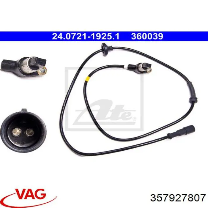 Датчик АБС (ABS) передний левый 357927807 VAG