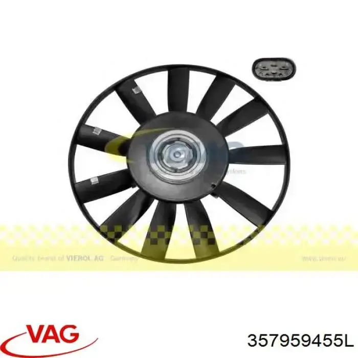 357959455L VAG электровентилятор охлаждения в сборе (мотор+крыльчатка)