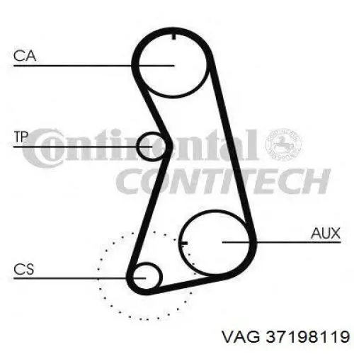 ГРМ ремни, комплект VAG 37198119 цена, от 24.69 USD