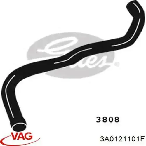 Шланг радиатора охлаждения VAG 3A0121101F цена, от 12.54 USD