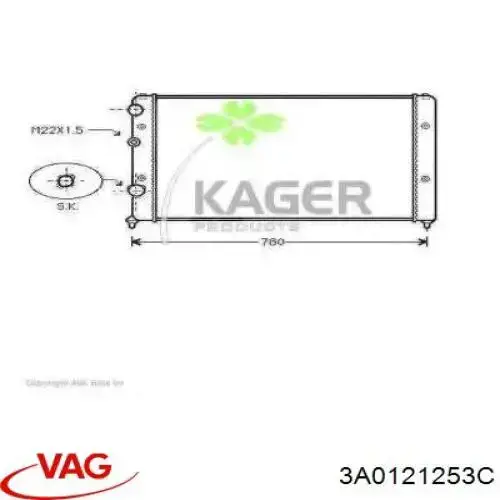 Радиатор охлаждения двигателя VAG 3A0121253C цена, от 56.42 USD