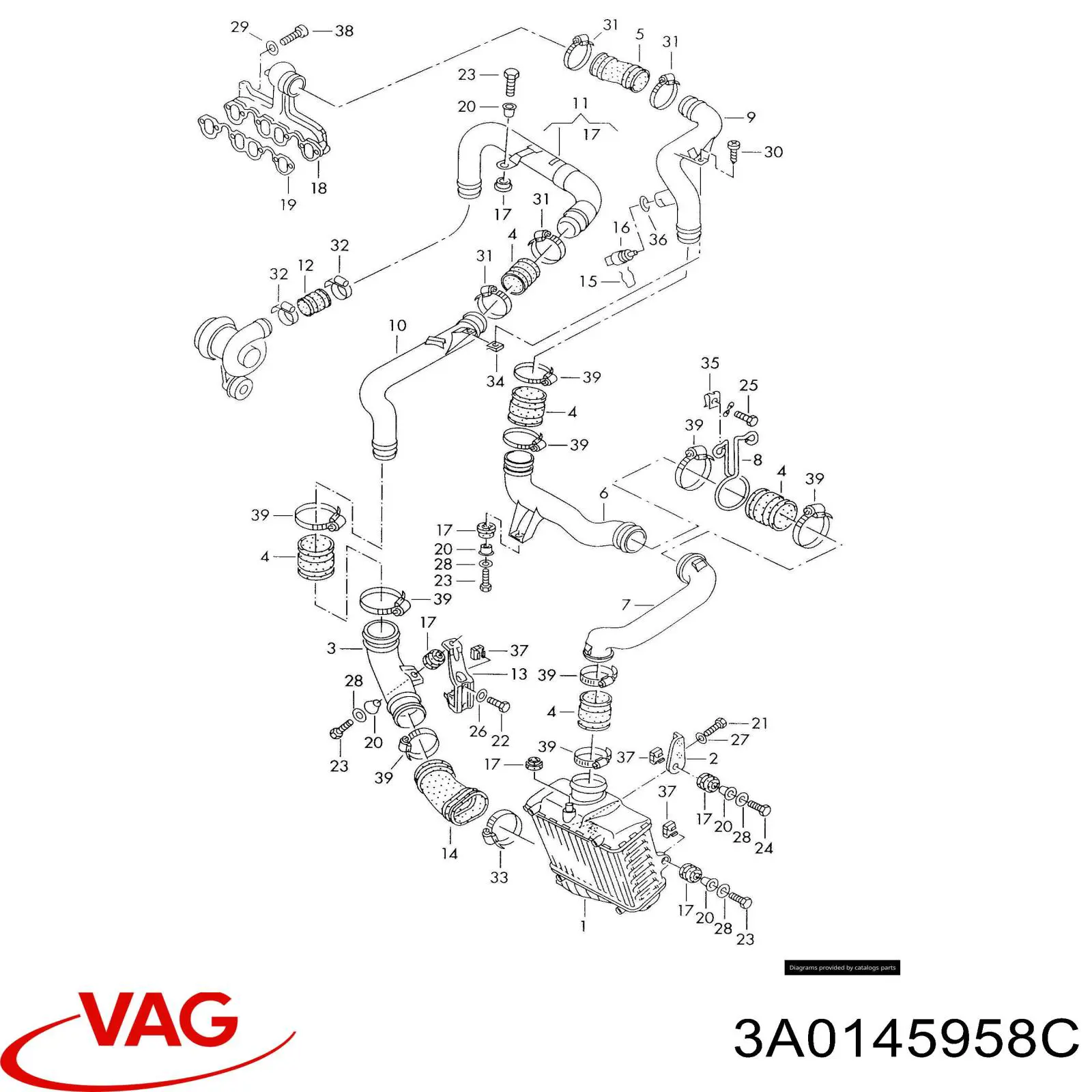  VAG 3A0145958C цена, от 11.13 USD