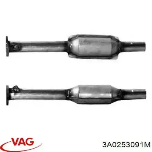 3A0253091M VAG Штаны глушителя передние