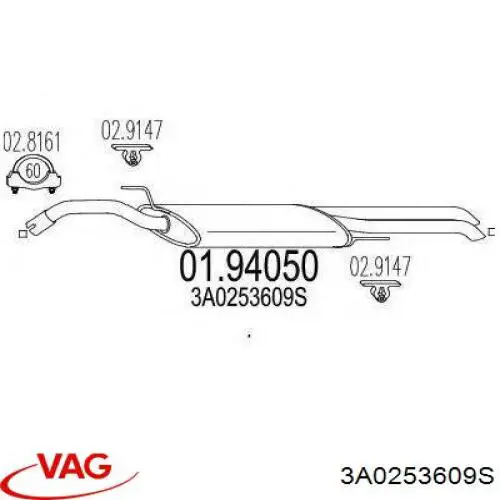  3A0253609S VAG