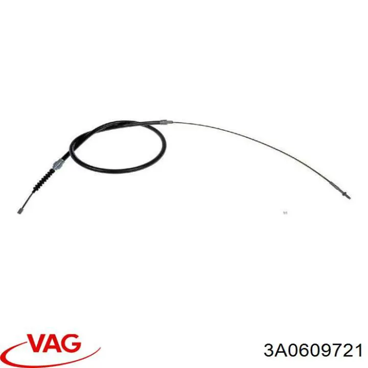 Трос ручного тормоза задний, правый/левый VAG 3A0609721