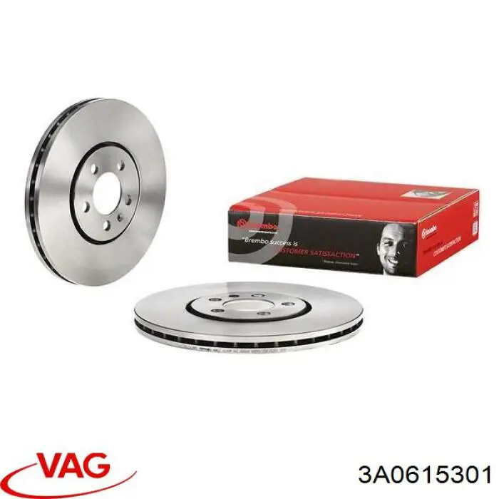 Тормоз дисковый передний VAG 3A0615301 цена, от 42.97 USD