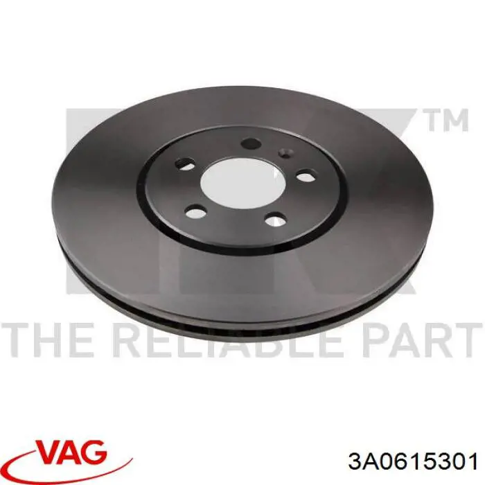 3A0615301 VAG диск тормозной передний