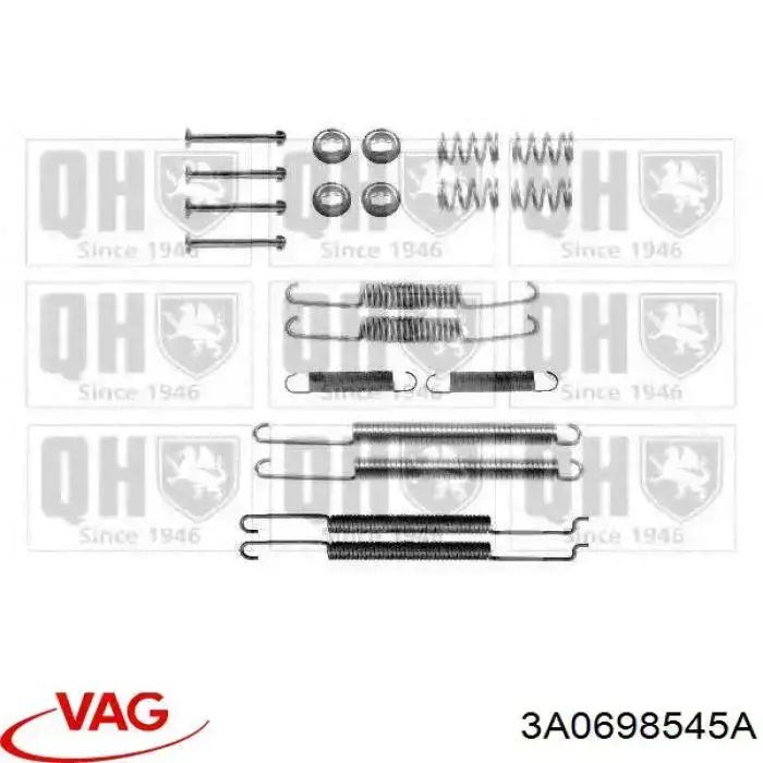 Купить 3A0698545A VAG Ремкомплект тормозных колодок