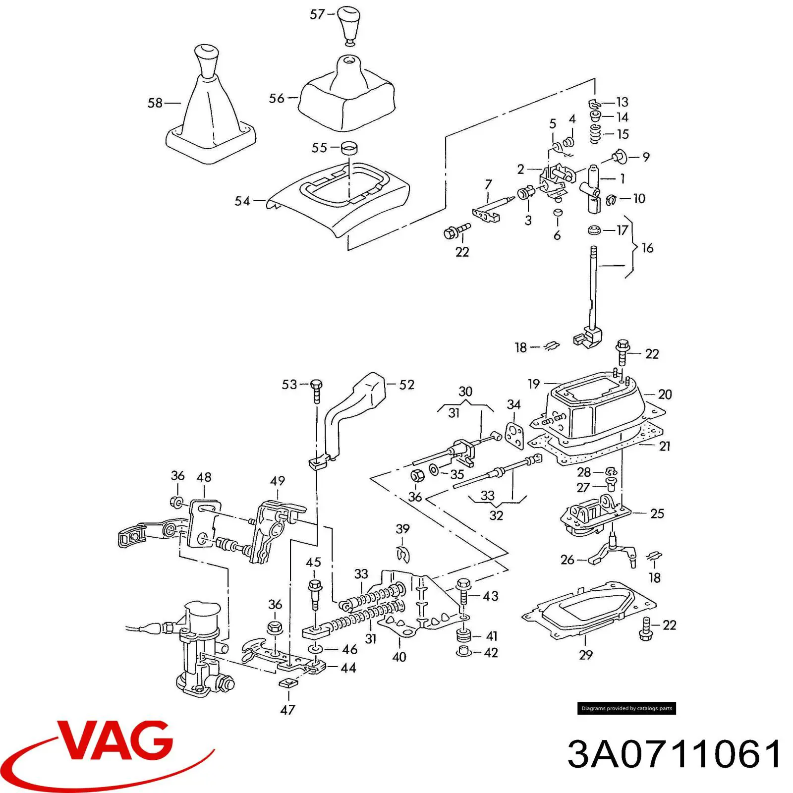 3A0711061 VAG Кулиса КПП